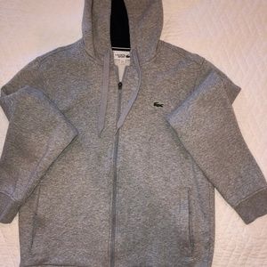 LACOSTE Men's SPORT Lightweight Bi-material Hoodie